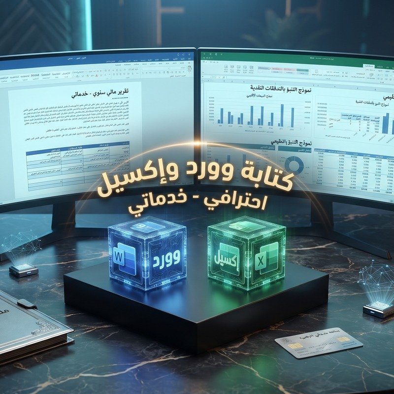 كتابة الوورد والاكسل 